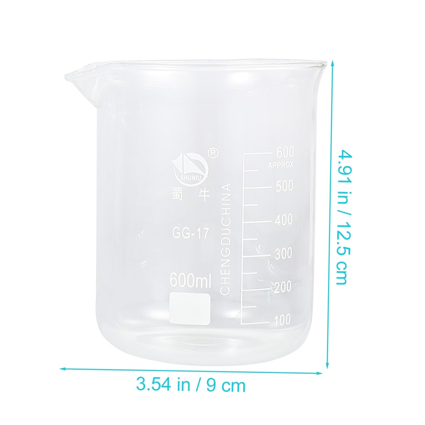 5 Misurini in Borosilicato Scala Di Misurazione Contenitori Per Liquidi Trasparenti Per Esperimenti E Misurazioni Accurate