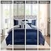 Madison Park Amherst Faux Silk Comforter Set-Casual Contemporary Design All Season Down Alternative Bedding, Matching Shams, Bedskirt, Decorative Pillows, King(104