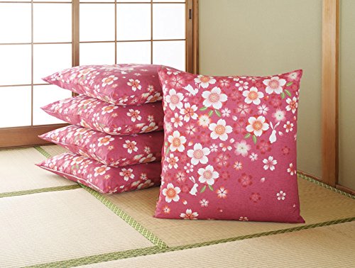 Amazon.co.jp: 座布団カバー さくらの舞とうさぎ 5枚組 : ホーム