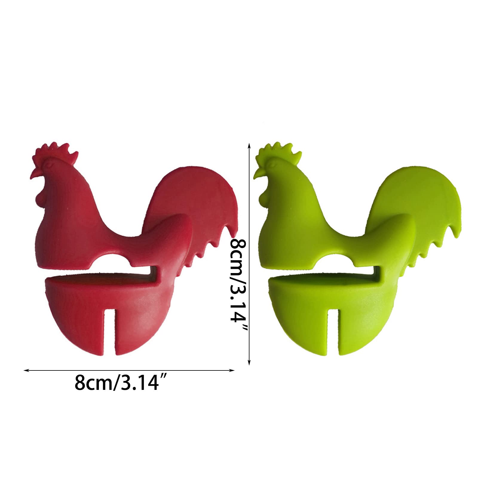 Chicken Clip Spoon Holder Portable Cartoon Silicone-Pot Clip Anti-scalding Spoon Holder Side Clip Cooking Tool