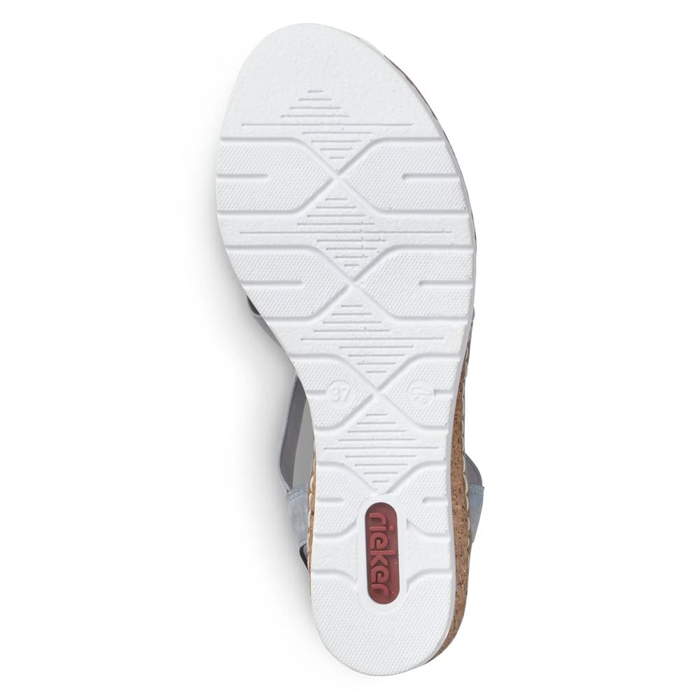 Rieker Damen Keilsandalen V38H8, Frauen Sandalen