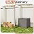 NBYSGO Outdoor Storage Box, Resin Deck Boxes Indoor and outdoor, Waterproof Storage Box Lockable Lid (Grey, 35 Gallon)