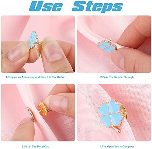 JANYUN 120 Pairs Butterfly Clutch Tie Tacks Pin Back Replacement with 8mm Length Blank Pins for Craft Making (Gold)