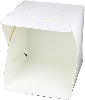 Tubayia - Carpa para fotografía (30 x 30 cm, con iluminación LED), Color Blanco y Negro