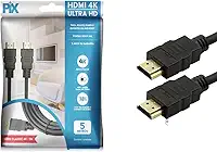 PIX Cabo Hdmi 2.0 4K Hdr 19P 5M Gold, 5 metros, Preto