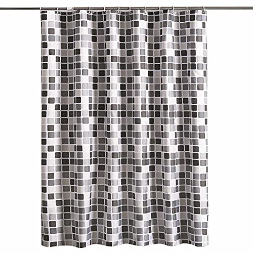 Queiting Mosaic Shower Curtain Household Shower Curtain Thick Waterproof And Mildewproof Bathroom Curtain Extra Wide And Long Shower Curtain Shower Curtain With Hook