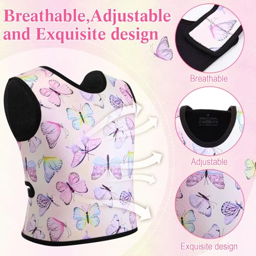 Image of Janmercy Kids Compression Vest Ages 2 to 9 Soft Adjustable Breathable Neoprene Comfort Vest for Boys Girls School Home Daily(Butterfly,Small)