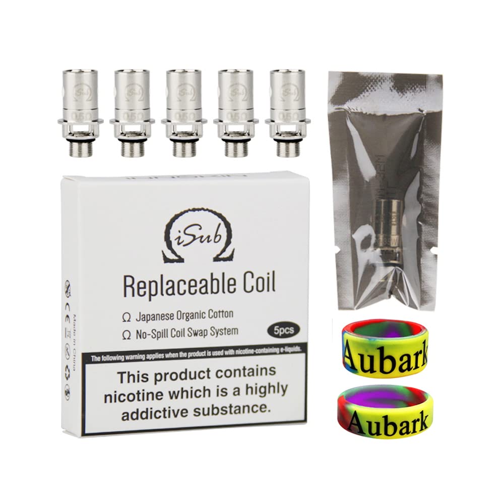 INNOKINiSub Replaceable Coil 0.5Ω ohm isub Coils for isub G B S V Apex Mini AV Tank CoolFire IV Plus CoolFire IV TC Smartbox Kit Pack of 5