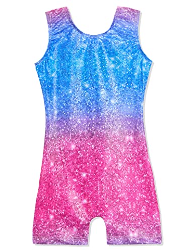 Image of Domusgo Gymnastics Leotards for Girls Sparkly One Piece Biketard Size 1-10Y