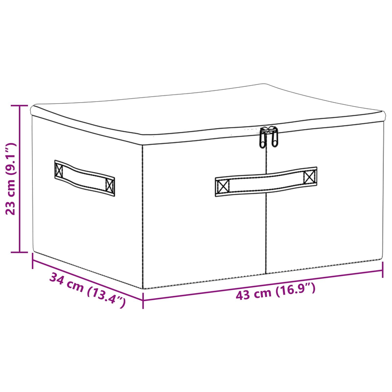 Contenitore grigio 43 x 34 x 23 cm, in tessuto non tessuto, pieghevole, per camera da letto, soggiorno, cucina, bagno, con manici e coperchio