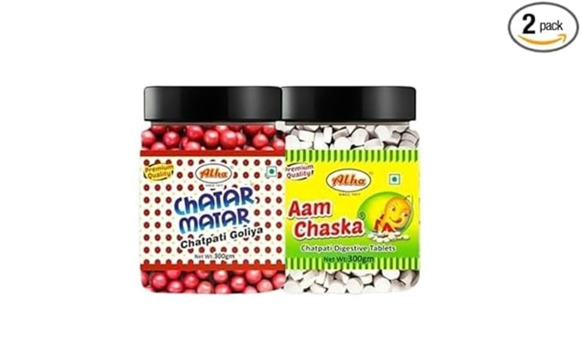 CHATAR MATAR Tasty Chatpati Churan Goli |Khatta Meetha swaad | Tasty & Digestive Candy | AAM CHASKA Chatpati Tablets Digestive Churan Khathi Meethi Mango Candy Chatpati (2 x 300 g) (B0DHKRYF42) Amazon Price History, Amazon Price Tracker
