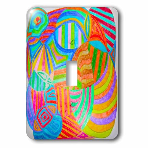 Interrupteur à bascule simple doodle multicolore pour rénovation
