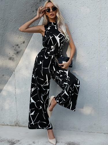 Image of Tandul Jumpsuit - Multicolor Jumpsuit, Sleeveless Casual Jumpsuit For Women (6429)