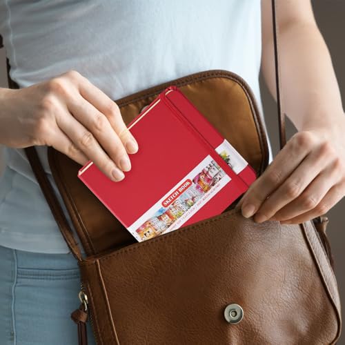 Image of 5x5 Pocket Sketch Book,80gsm Hardcover Art Sketchbook for Drawing Journal