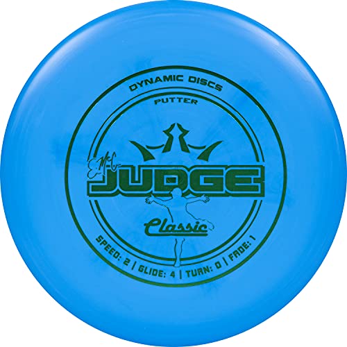 Dynamic Discs Classic EMAC Judge Disc Golf Putter | Great Putt and Approach Frisbee Golf Disc for Beginners | Designed by Disc Golf World Champion Eric McCabe (Blue)