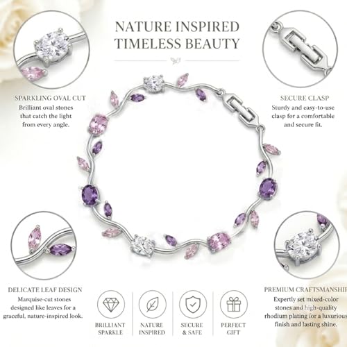 Image of Aurie Tulip Bracelet for Women & Girls | Anti Tarnish Stainless Steel Floral Bracelet |Party and Daily Wear Jewellery