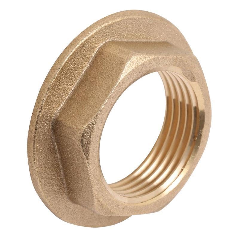ODSUPPLIES Pack of 2 Brass 1/2" BSP Flanged Hexagon Backnut