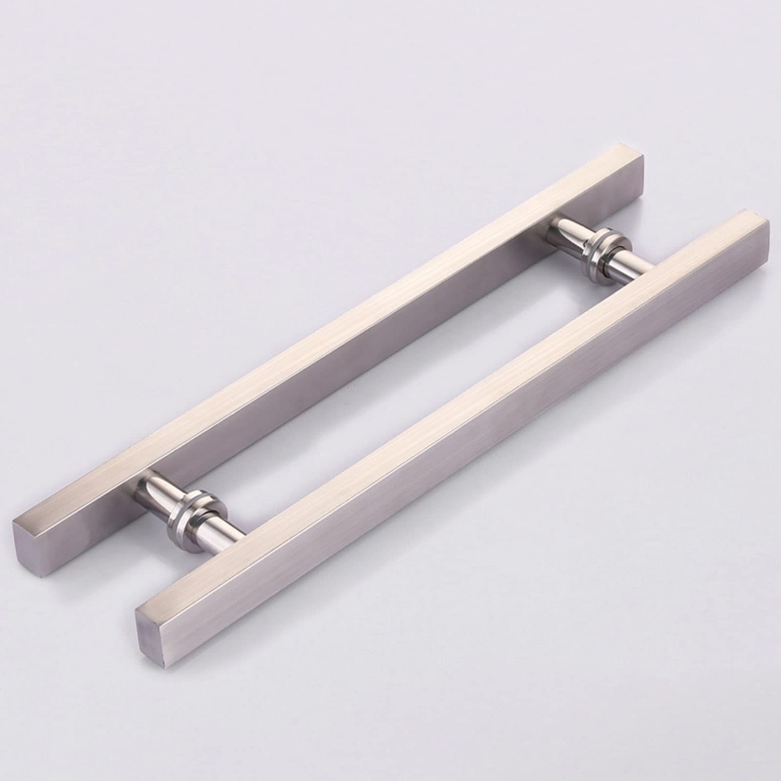 SaryEdge Handle Hardware Set, Sliding Barn Door Handle,Heavy Duty Stainless Steel Bathroom Push Shower Door Handle,Double Sided Glass Door Handle,-L:60cm(23.6in)/40c,-L:60cm(23.6in)/40cm(15.7in)