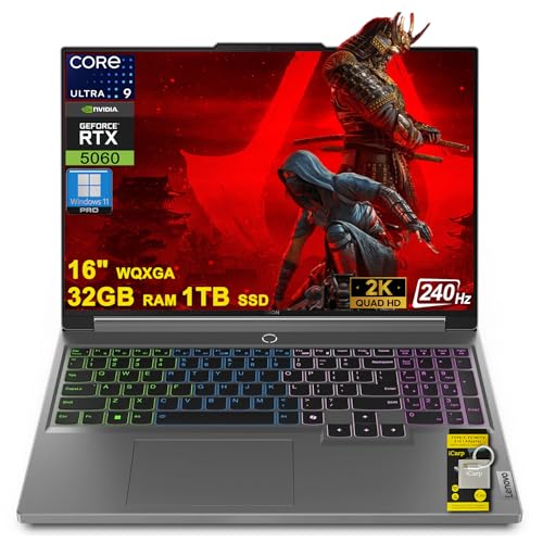 Legion 5 Gaming AI Laptop 16" WQXGA 2560x1600 240Hz (100% DCI-P3, 500nits) Intel 24-core Ultra 9 275HX 32GB RAM 1TB SSD GeForce RTX 5060 (fino a 572 AI Tops) RGB retroilluminato Harman Win1 Hub - Notebook
