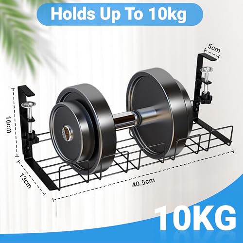 Image of Livzing Adjustable Under Desk Cable Organizer Rack - Desk Cable Management Tray & Power Strip Holder - Wire Organizer for Office & Home Workstation, Computer Desks - Office Cable & Wire Organizer Tray