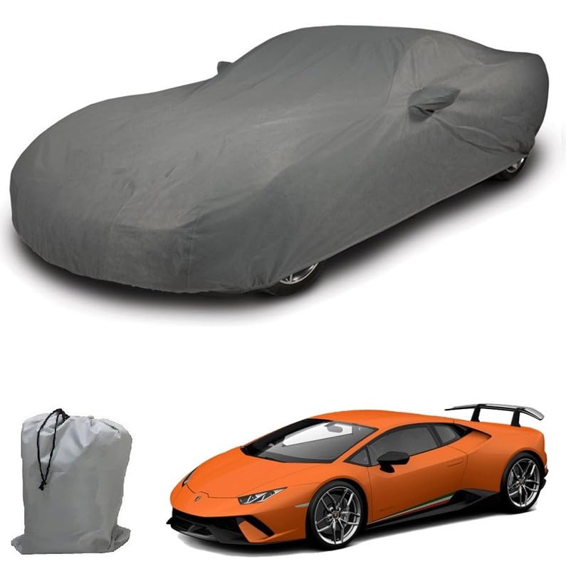 Image of ARCUATE Triple Layer Custom fit Car Body Cover for Lamborghini Huracan with Spoiler |Top Layer Dustrproof | Middle Layer Waterproof | Bottom Layer Scratch Protection | Outdoor Indoor Fabric