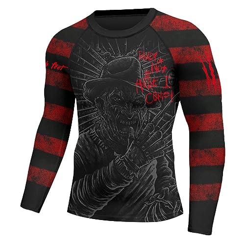Men's Rash Guard Shirts Super Lightweight Fabric, BJJ Rash Guards for Men Long Sleeve No Lives Matter Jason Voorhees - XL2