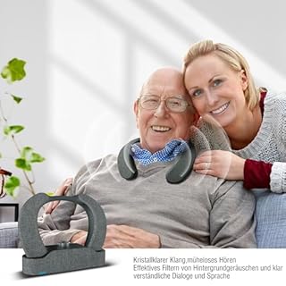 LEICKE Cuffie TV wireless per anziani – Bluetooth 5.3, stazione di ricarica, ingressi HDMI/AUX/ottico, con amplificatore audio