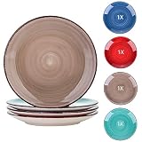 vancasso serie Bella Juego de Platos de 4 piezas Platos de Postre Vajillas de Gres 4 Colores