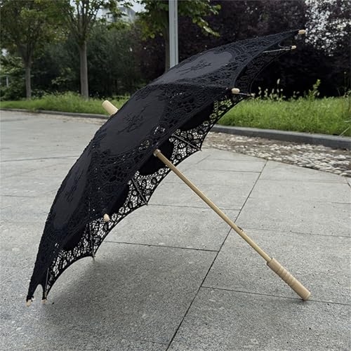 Sombrilla de encaje de ganchillo de algodón para decoración de bodas 3
