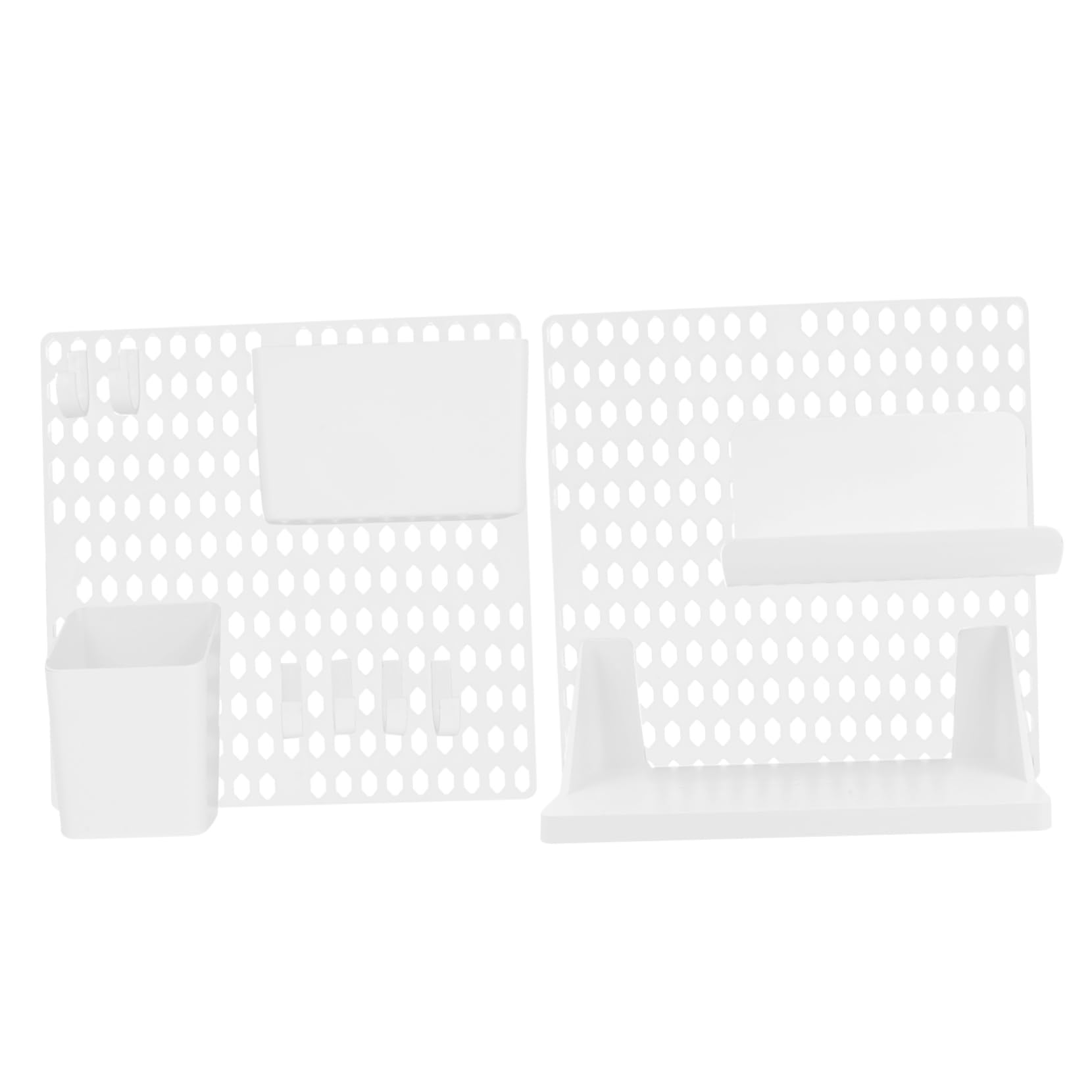 Homoyoyo Organizador De Rejilla Para Pared De Escritorio - Panel De Almacenamiento Pegboard - Accesorio De Colgar Para Armario Ideal Para Oficina y Espacios De Trabajo Ahorra Espacio y