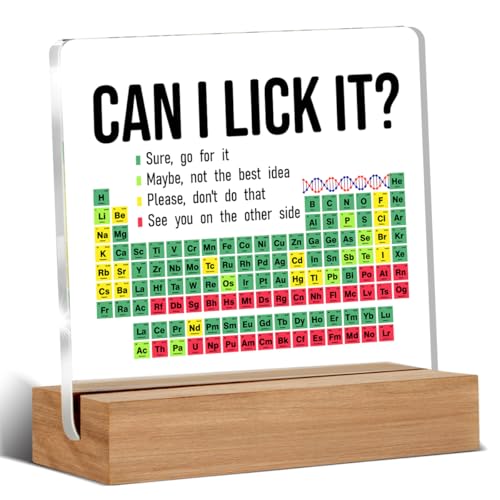 Funny Periodic Table of Elements Sign, Chemistry Gifts for Students, Teacher, Science Lovers, Chemistry Teacher Gift, Science Classroom Decor