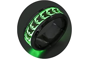 Stainless Steel Butterfly Venus Orb Ring, Glow In The Dark Ring