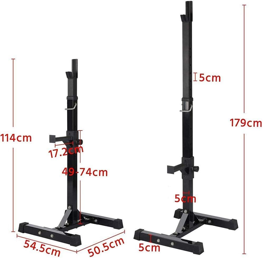 Squat Rack Adjustable Squat Rack Pull Up Bar Squat Rack Squat Stands Rack Barbell Free Press Bench Strength Training Fitness Barbell for Ind