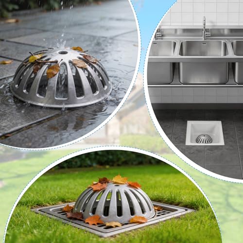 Coladores para drenaje de piso 3 unidades aluminio resistente miniatura 6