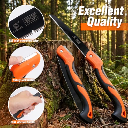 Hand Saw for Tree, 12 inch Folding Saw,Pruning Saws with High-Manganese Steel Teeth for Smooth and Precise Cuts. Handsaws for Camping, Gardening, Carpentry Camping Saw Portable. (orange) - Image 3