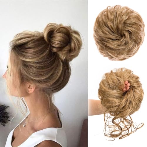 Extensiones de pelo sintético para mujer, 2 unidades (rubio ceniza)