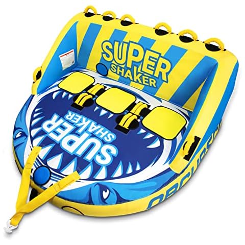 Obcursco Towable Tubes for Boating Towing 1-3 Persons, Water Tubes for Boating Rider, Watersports Inflatable Towable Tubing, Super Shaker Cover
