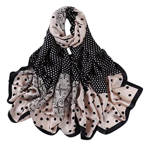 Image of ZDMHSH Fashion Scarves Scarf 100% Silk Feeling Scarf Silk Like Scarves Long Lightweight Sunscreen Shawls for Women