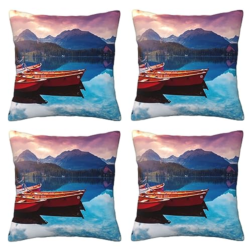 Housse de coussin lac 40x40 cm BAFAFA douce pour deco salon