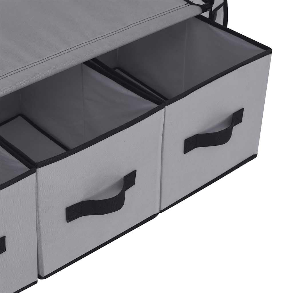 Kleiderschrank Grau 87x49x159 cm Stoffschrank mit 3 Schubladen, Mehrzweckschrank für Schlafzimmer und Kinderzimmer, Wäscheschrank mit Drehtüren, platzsparendes Hängesystem, Robustes Design