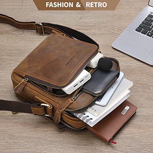 Jack&Chris Distressed Cowhide Crossbody Bag