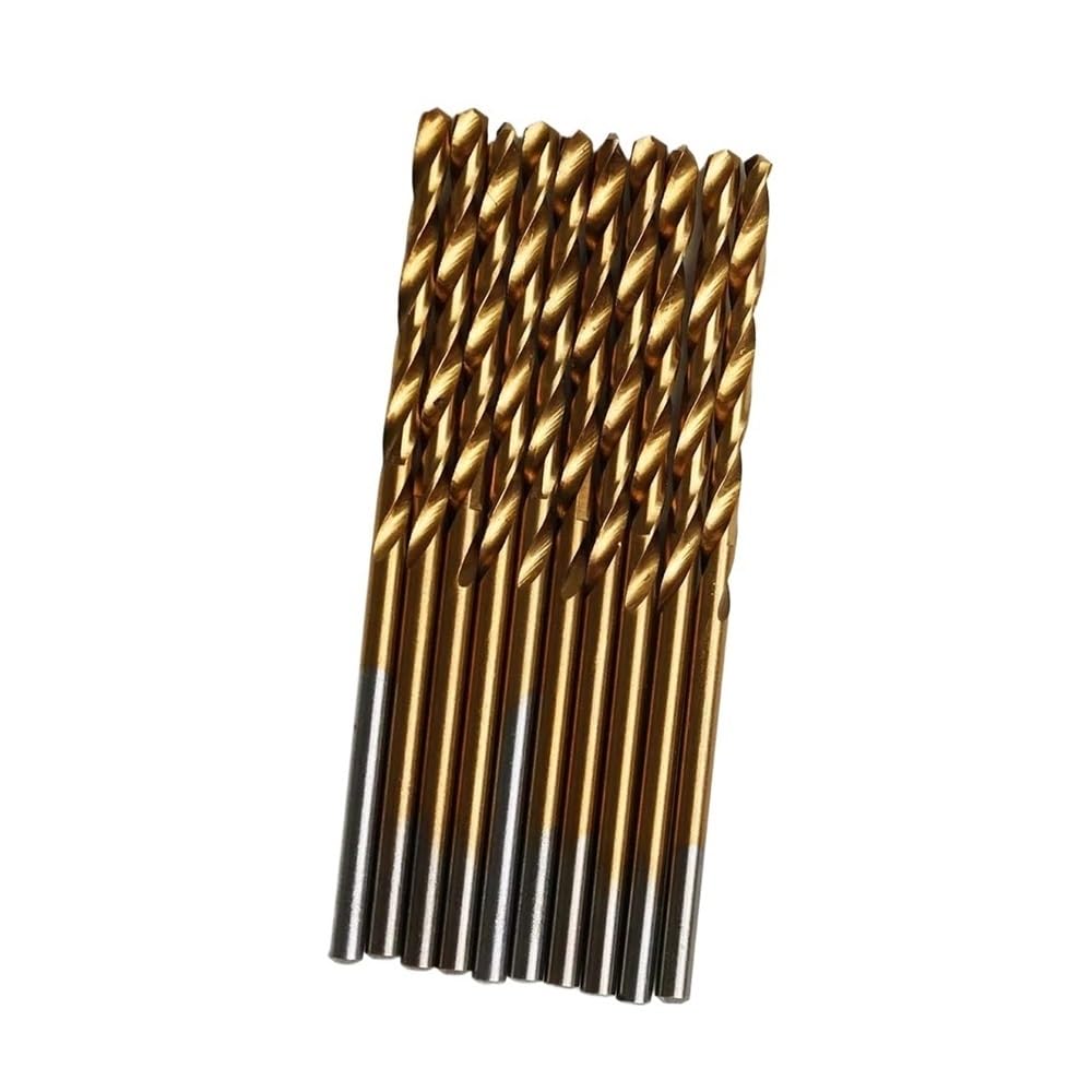 10 pezzi 1-10 mm HSS 4241 punte da trapano in acciaio rapido punte elicoidali set di utensili for punzonatura di metalli rivestiti in titanio utensili for lavorazione del legno(8mm)