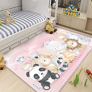 Kindertapijten Woonkamer Outdoor 3D Ronde Baby Tapijt Kinder Vloerkleed Speelmatten Kleden (D312, 80x120cm,31.4×47.2″)