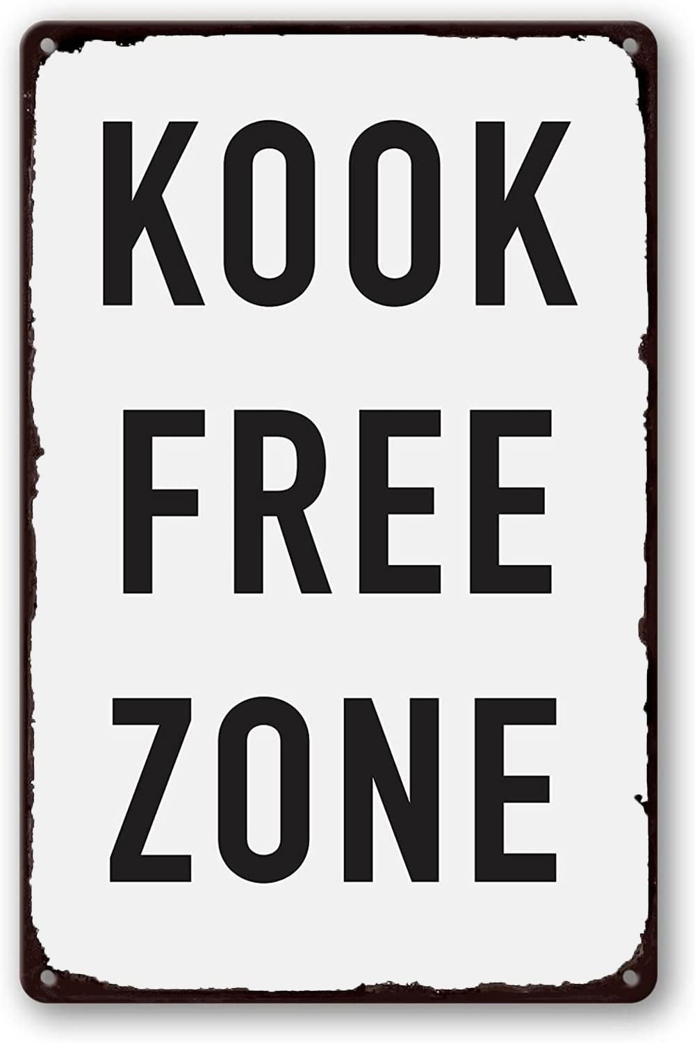 Retro Aluminum Metal Tin Sign, Kids Activity Zone Driveway No U-turn Warning Sign, Vintage Road Safety Decor, 8x12 Inch