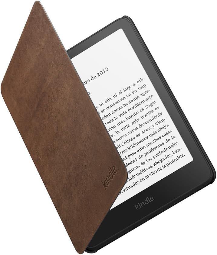 Funda Amazon Kindle Paperwhite y Colorsoft Signature | Protector ligero, plegable y resistente al agua | Piel prémium 1 Funda Amazon Kindle Paperwhite y Amazon Kindle Colorsoft Signature Edition | Funda protectora ligera, plegable y resistente al agua | Piel prémium