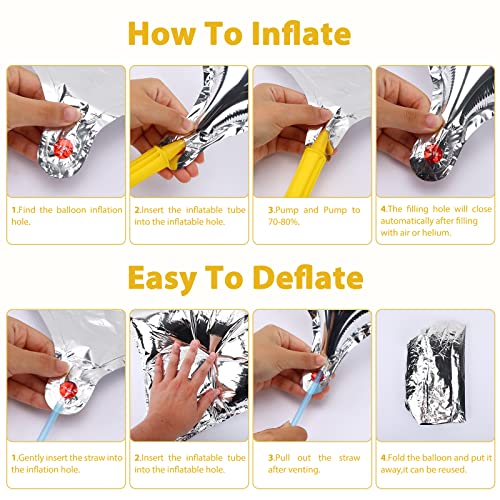 Rubfac 117Pcs Space Party Decorations Balloon Garland Kit, Universe Space Planets Party Supplies Ufo Rocket Astronaut Navy Blue Silver Foil Latex Balloons For Boys Kids #TOP2