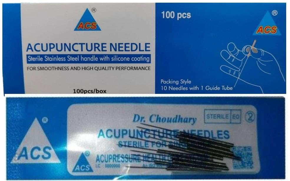 Acupuncture Stainless Steel Handle per 10 Needle with 1 Tube Pack of 100 Needles (0.25 x 13 mm) 0.5 CUN) _Pack 3 | Acupressure Tool for General Use | Home & Personal Utility Access-image-6