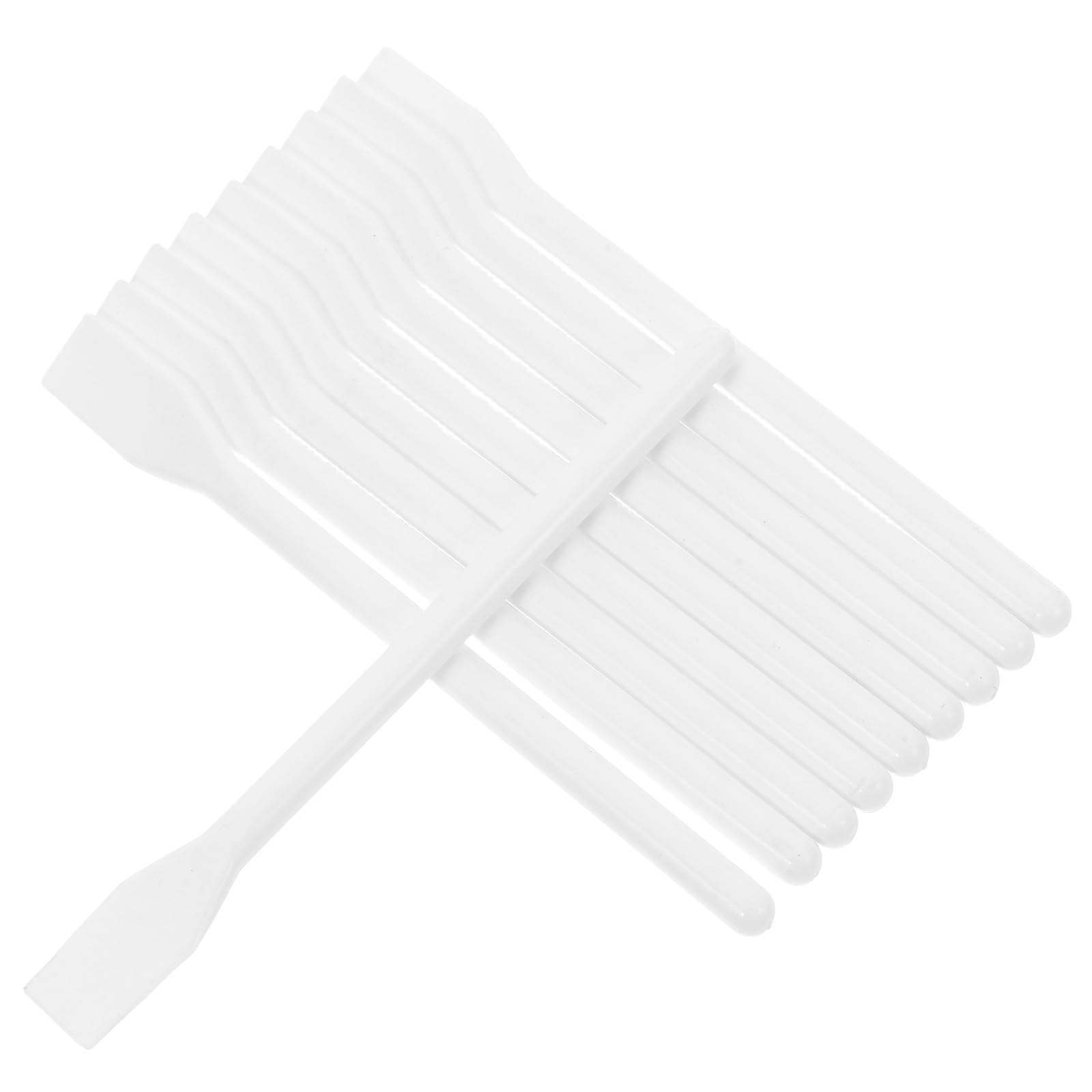 SUPVOX Bastoncini per Miscelazione in Plastica 10 Pezzi Leggeri e Portatili per Casa e Ufficio Applicatore Spatola per Colla e Trucco Bianco