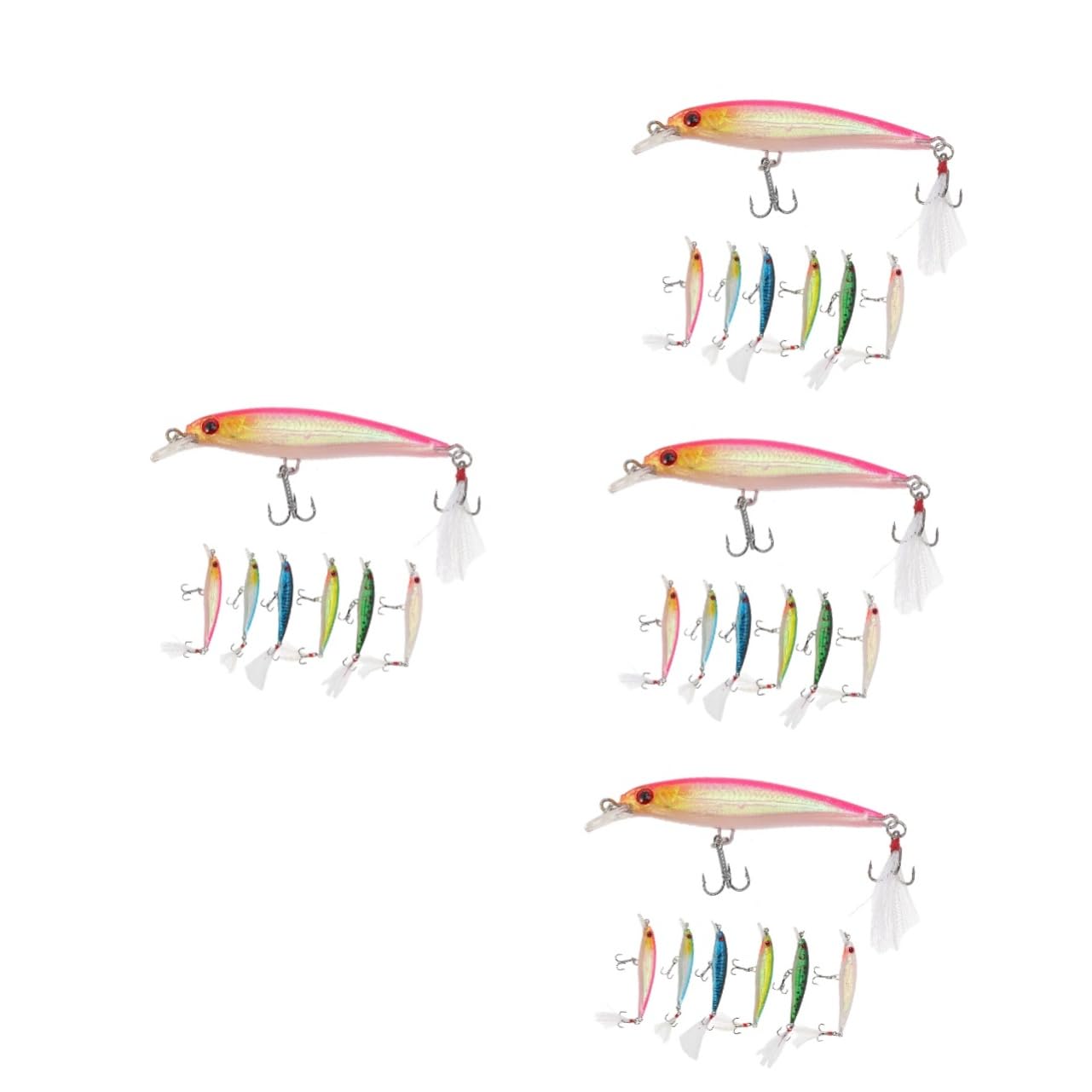 Mipcase 30 Pz Esca Finta Luya Piccole Esche Affondanti Esca Dura Fornitura di Pesca Esca per Pescare Esca per Pesci in Metallo Esca per Pesciolini Piccolo ABS 8 g Artificiale Attrezzatura