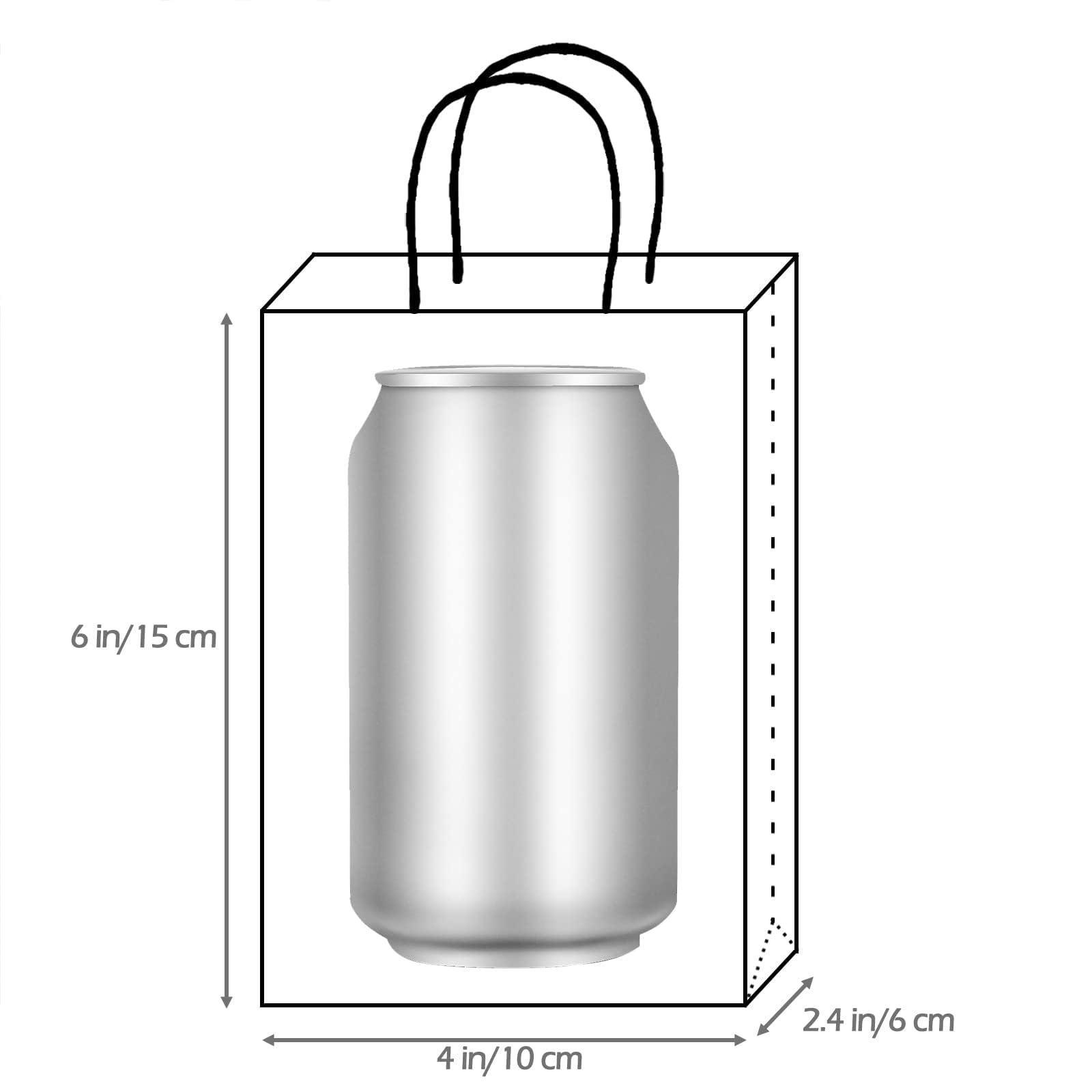 AZOWA Green Gift Bags Mini Size Kraft Paper Bags with Handles (15 x 12 x 6 CM, Green, 25 Pcs), Hunter Green, XS (Pack of 25) - Image 3